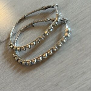 Silver hoop earings